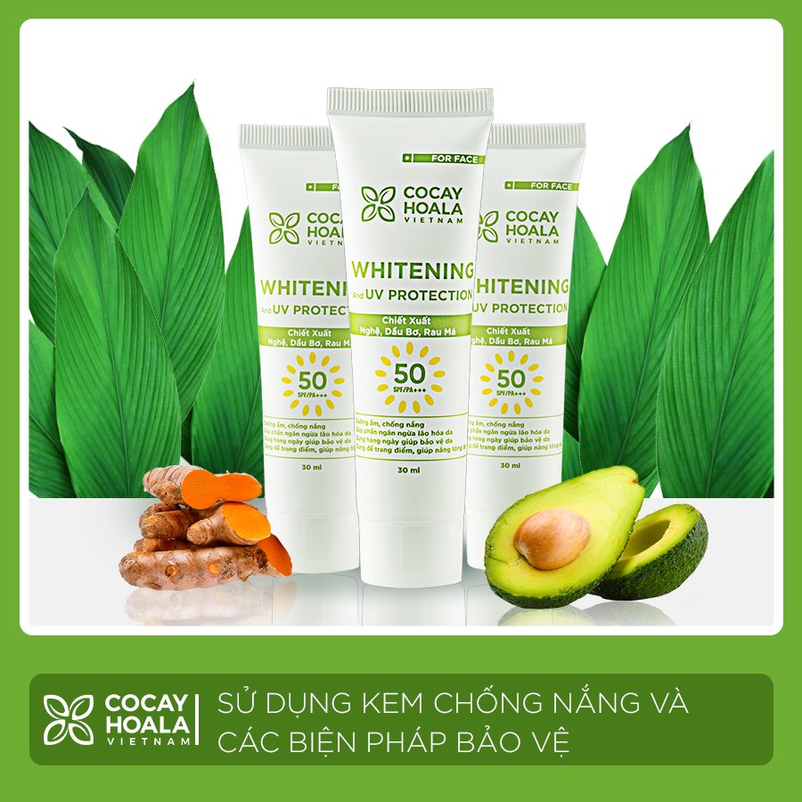 Kem Chống Nắng Bơ Nghệ Kiềm Dầu, Chống Thấm Nước, Nâng tông da SPF50+ PA+++ 30ml
