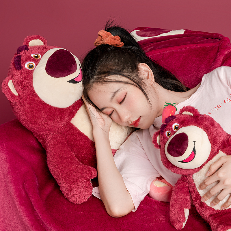 Gấu bông Lotso dâu màu đỏ mặt cười đáng yêu - Size từ 40cm đến 65cm - Quà tặng thú nhồi bông gấu dâu dáng đứng lông mịn