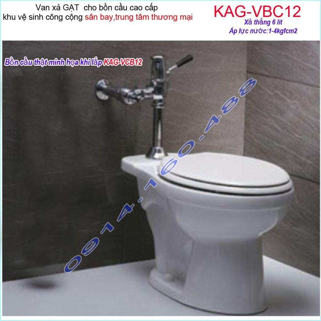Van xả gạt bồn câu KAG-VBC12, van xả cho bồn cầu Toto, Linax treo tường, van xả cầu không thùng nước