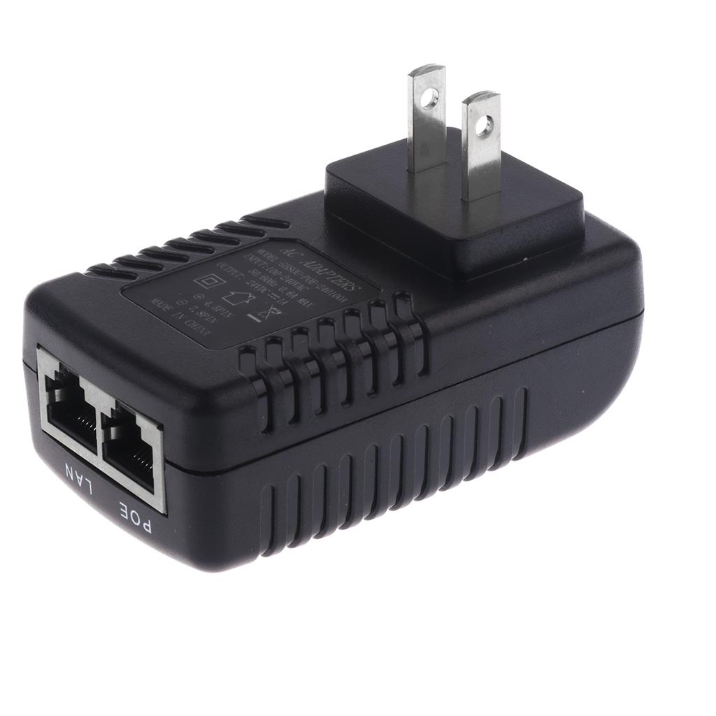 24V 1A PoE Injector Power Over Ethernet Adapter for 802.3 af IP Camera Wlan AP
