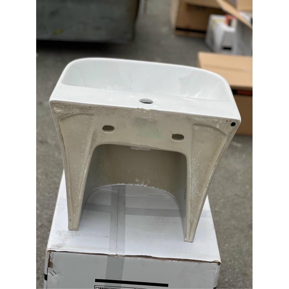 LAVABO TREO TƯỜNG LIỀN KHỐI TRẮNG SỌC VÀNG
