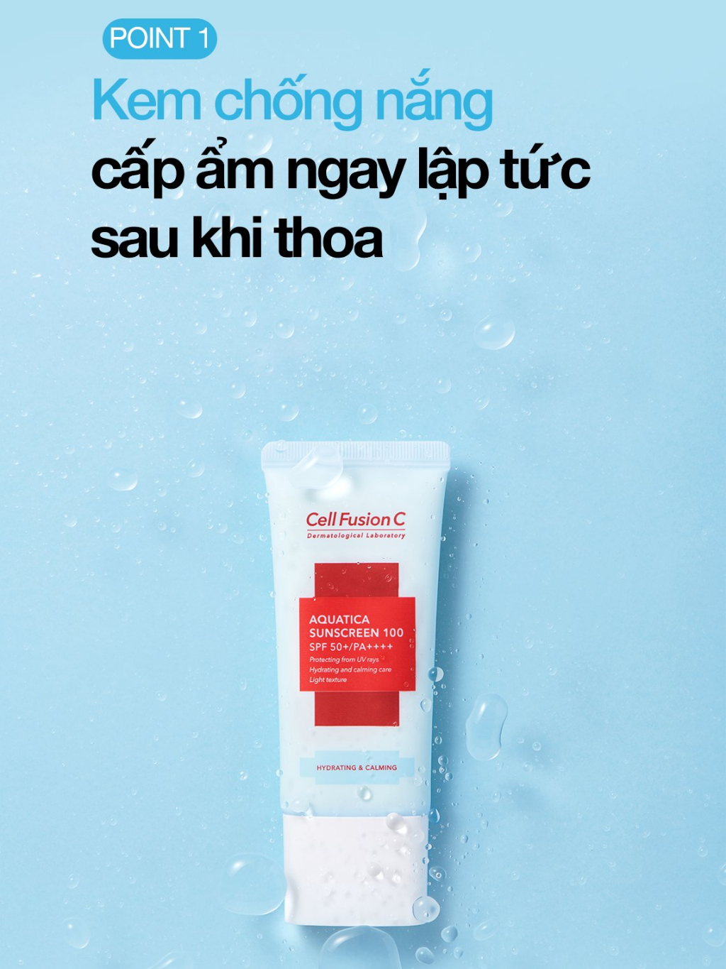 KEM CHỐNG NẮNG CẤP ẨM DỊU DA CELL FUSION C AQUATICA SUNSCREEN 100 SPF 50+/PA++++ 35ML