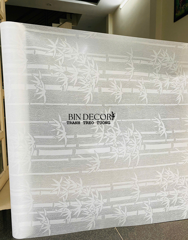 Decal dán kính trúc trắng mờ trang trí decor phòng khách văn phòng có sẵn keo