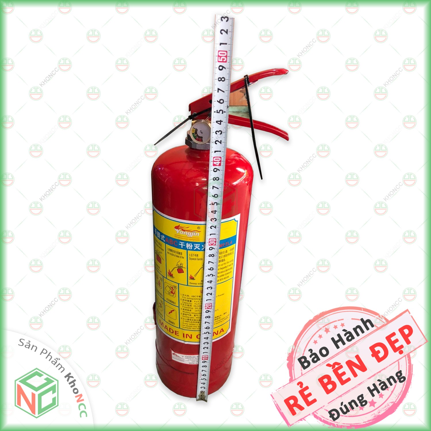 Bình Chữa Cháy KhoNCC - Dạng Bột Khô ABC MFLZ-4Kg - Phòng Cháy Chữa Cháy PCCC Cần Thiết Cho Mọi Gia Đình - Xưởng - Văn Phòng - NLVQ-BCC4
