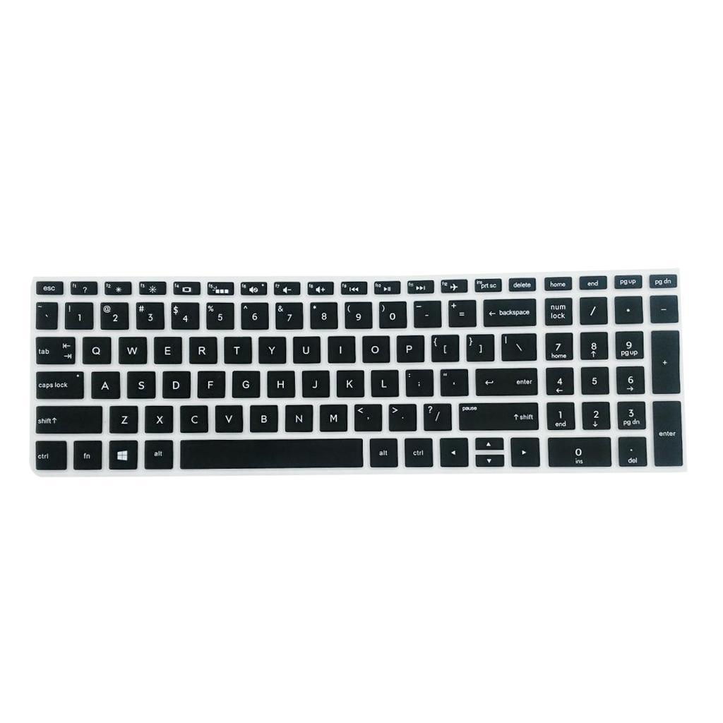 2x Soft Silicone Laptop Keyboard Skin Protector Cover for 15.6" BF Black