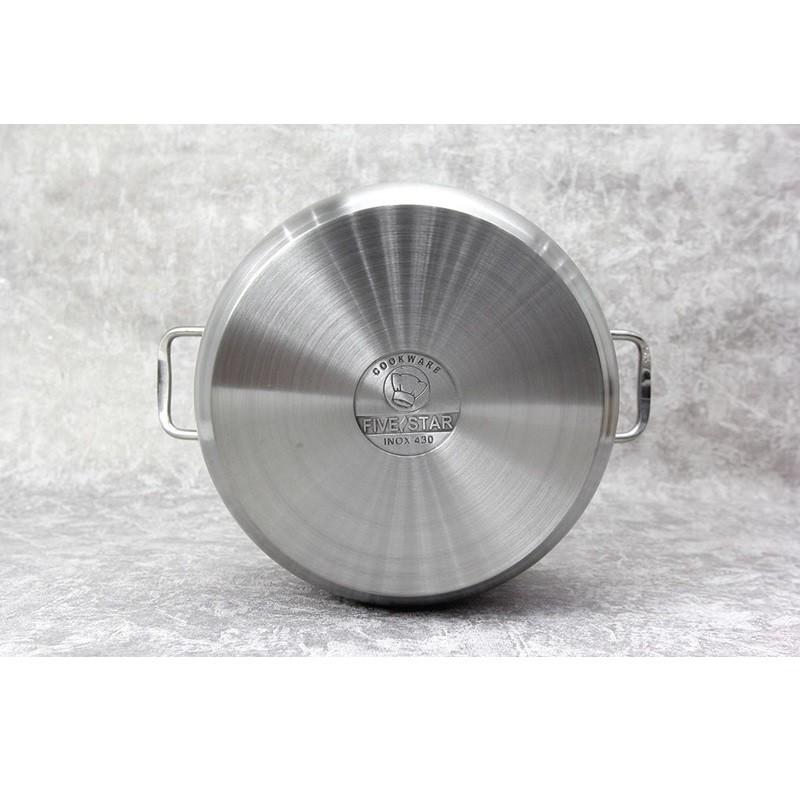 Nồi inox luộc gà 30cm NẮP KÍNH