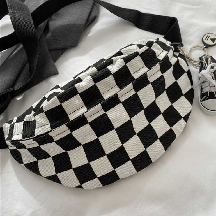 Túi đeo chéo bao tử đeo ngực Caro Ulzzang đa năng thời trang checker board cho học sinh sinh viên giá rẻ
