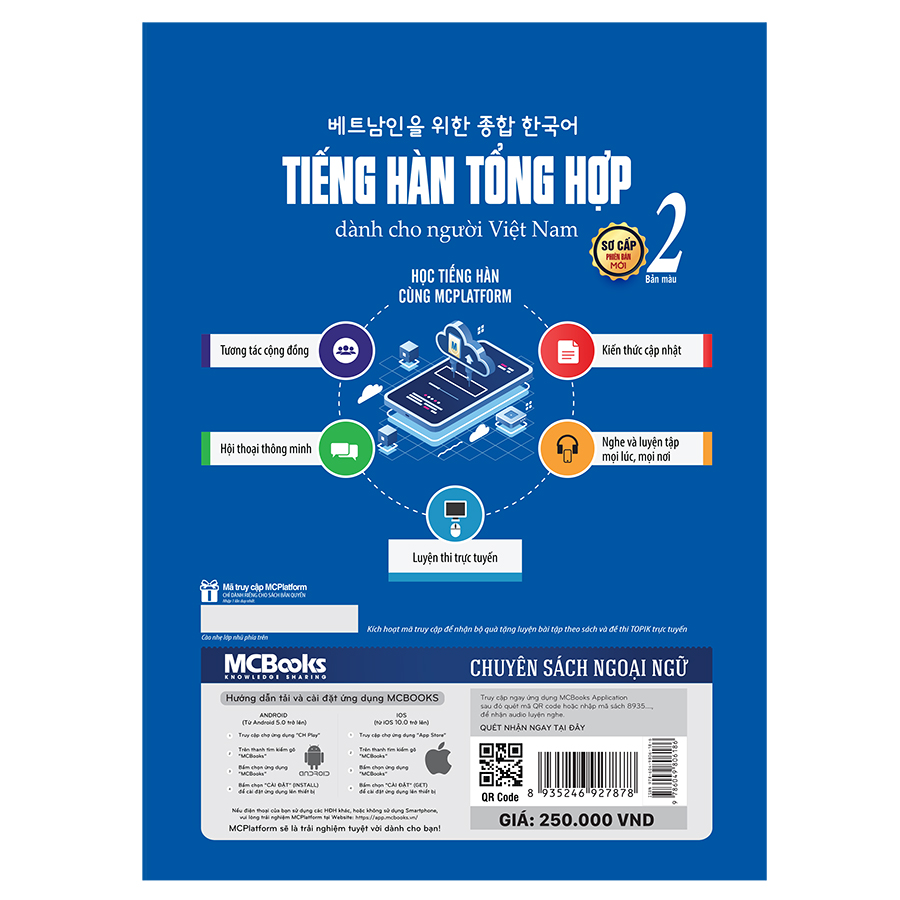 Tiếng Hàn Tổng Hợp Dành Cho Người Việt Nam - Sơ Cấp 2 (Bản Màu)