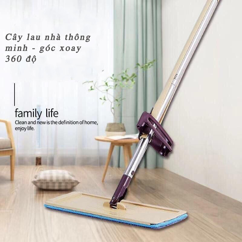 Cây lau nhà thông minh Spin Mop xoay 360 độ