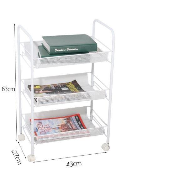 Kệ 3 Tâng Mini Bằng Thép Không Gỉ Kiểu Hàn Quốc