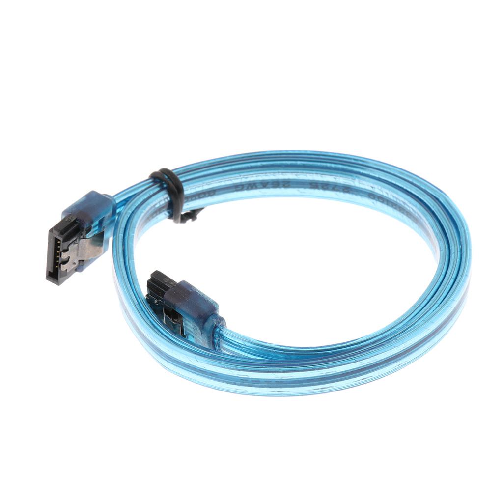 Ultra Slim SATA 3 SATA III Data Cable 7Pin for HDD SSD Straight to Right-angle Cord Lead with Locking - 610MM