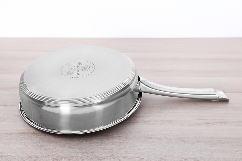 Chảo INOX Chống Dính 3 Lớp Đáy Từ Elmich SM-2701 Size 20cm, SM-2702 Size 24cm - Hàng chính hãng