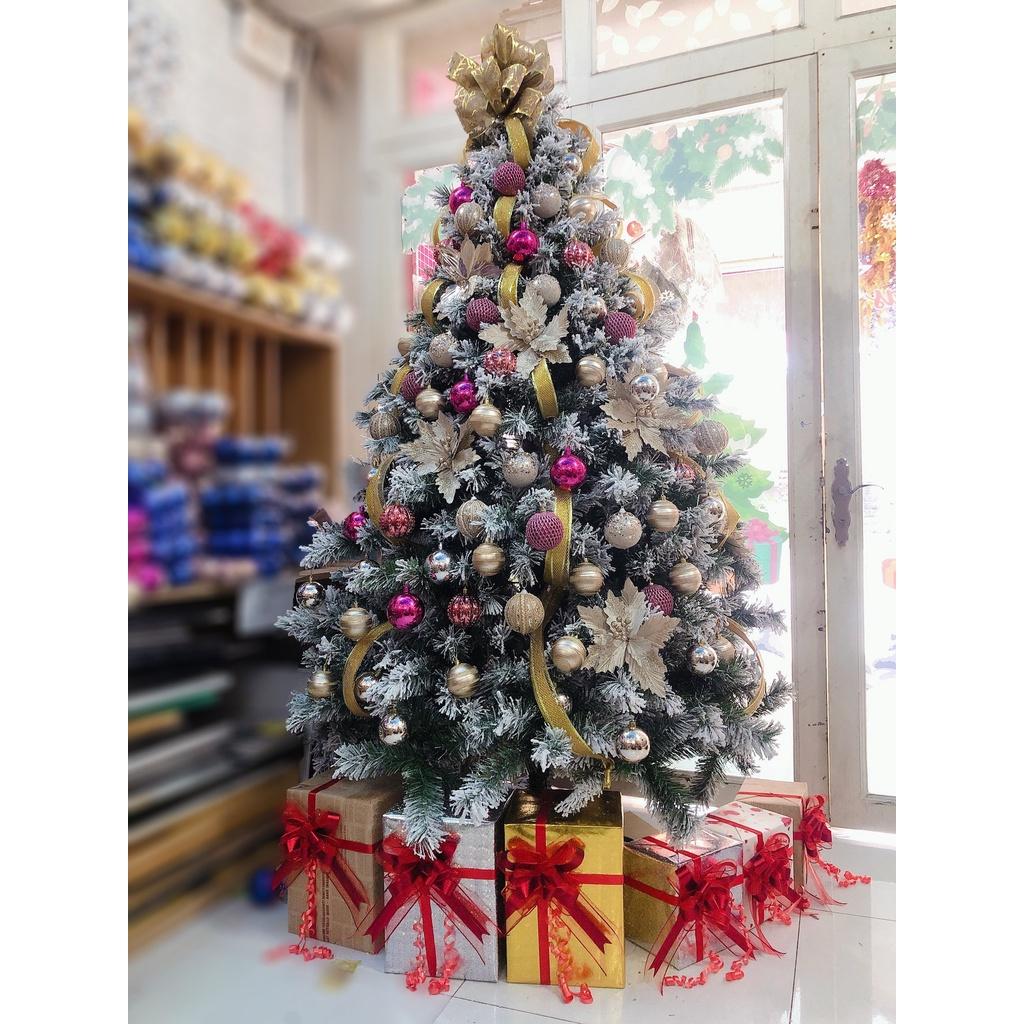 Cây thông Noel phủ tuyết 1M2 - Hàng loại 1 tuyết dày