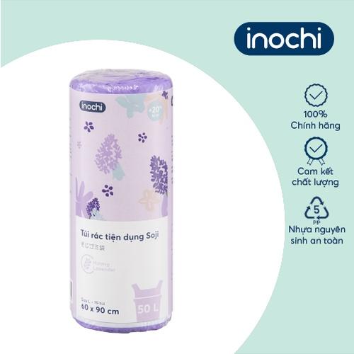 Túi rác tiện dụng Inochi -Soji 50L x 19 túi (Size L) Hương Lavender có quai