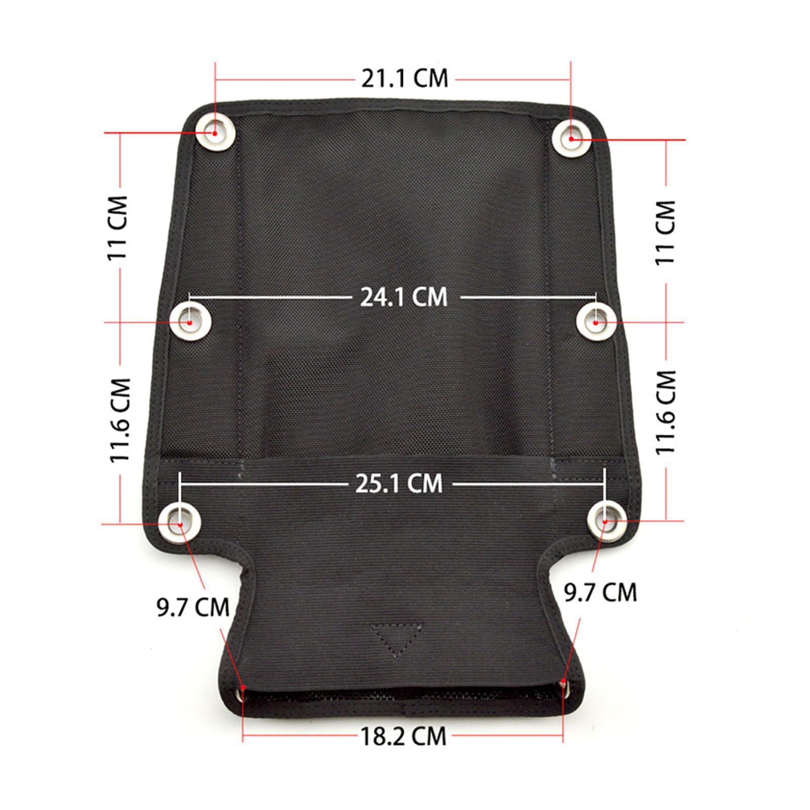 Scuba Diving Backplate Pad with Nylon Screws 1680D Nylon  Pad for Harness