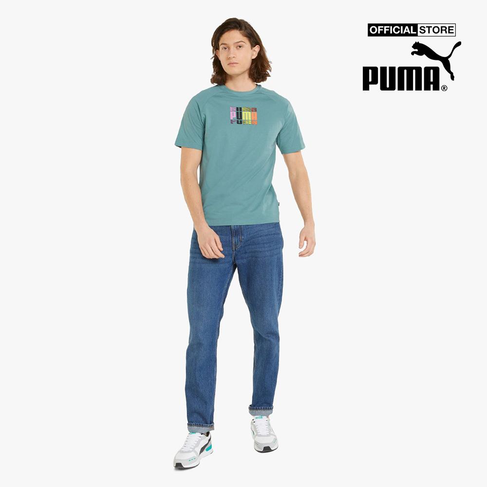 PUMA - Áo thun nam tay ngắn Multi Coloured Graphic 848566