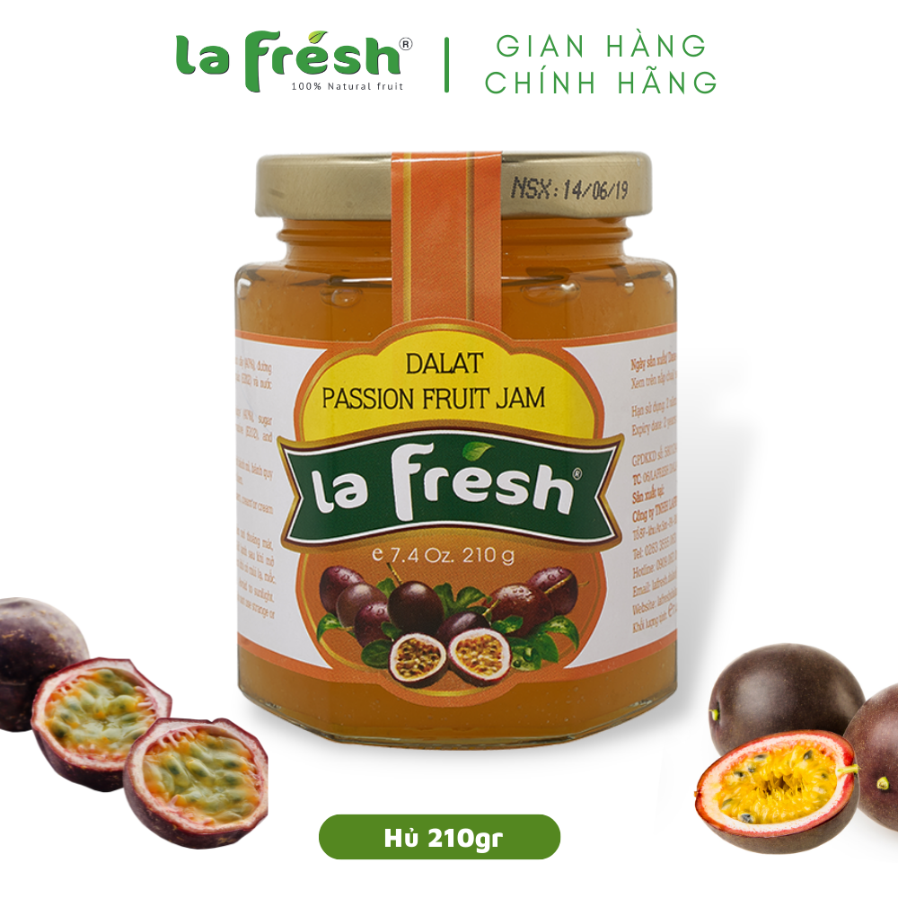 Mứt Chanh Dây Lafresh Đà Lạt Hủ Thủy Tinh 210gr