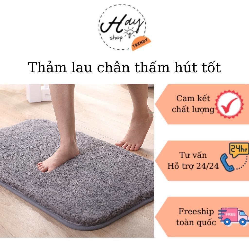 Thảm Chùi Chân Nhà Tắm, Thảm Lông Lau Chân Chống Trượt Đẹp Cao Cấp Siêu Thấm