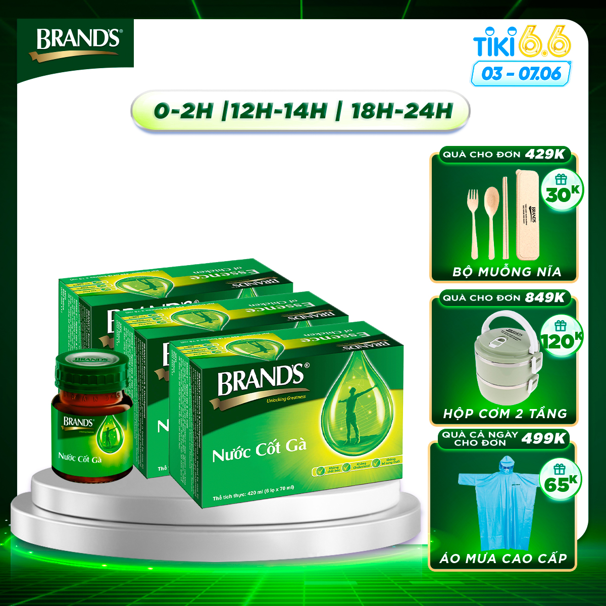 Combo 3 Nước cốt gà BRAND'S Vị Truyền Thống