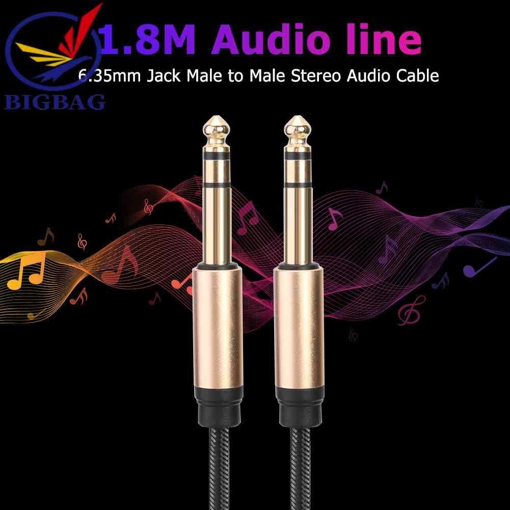 Dây Cáp Âm Thanh Bện Sợi Nylon Dài 1.8m Chuyển Đổi Từ Giắc Cắm 6.35mm Sang Giác Cắm 6.5mm