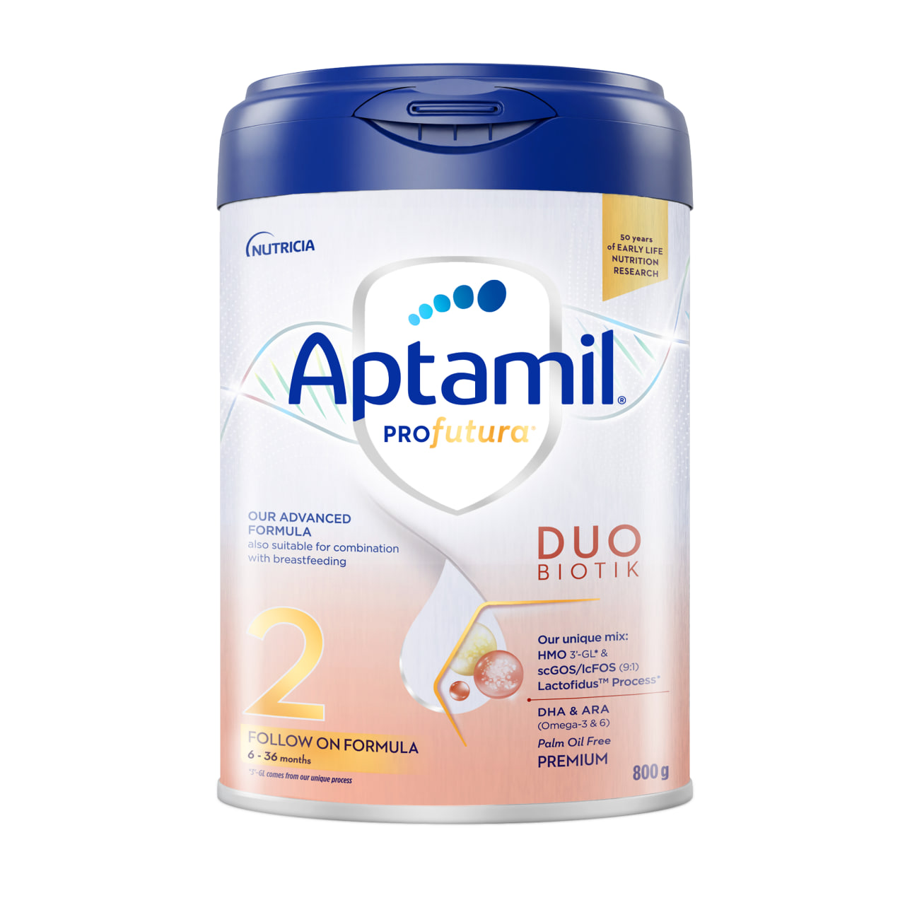 Sản phẩm dinh dưỡng công thức Aptamil Profutura Duobiotik 2 (Dành cho trẻ từ 6 - 36 tháng tuổi) 800g