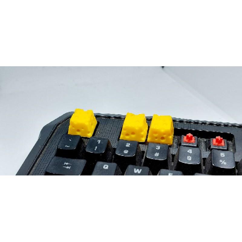 Keycap cheese clone trang trí bàn phím cơ gaming
