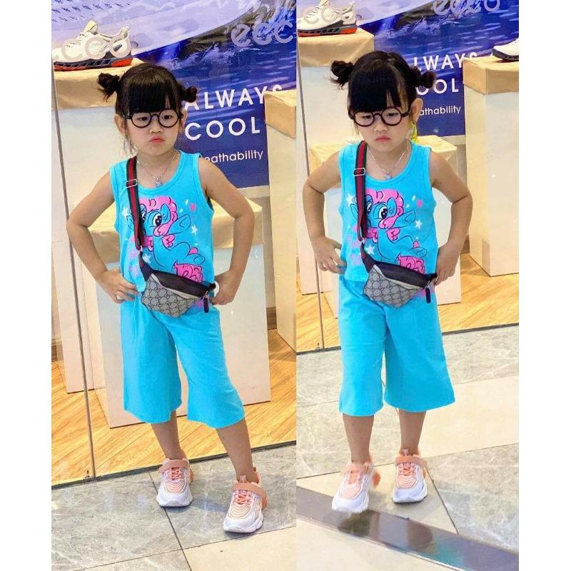 Bộ áo croptop quần lửng ống rộng siêu cưng - Đồ bộ trẻ em