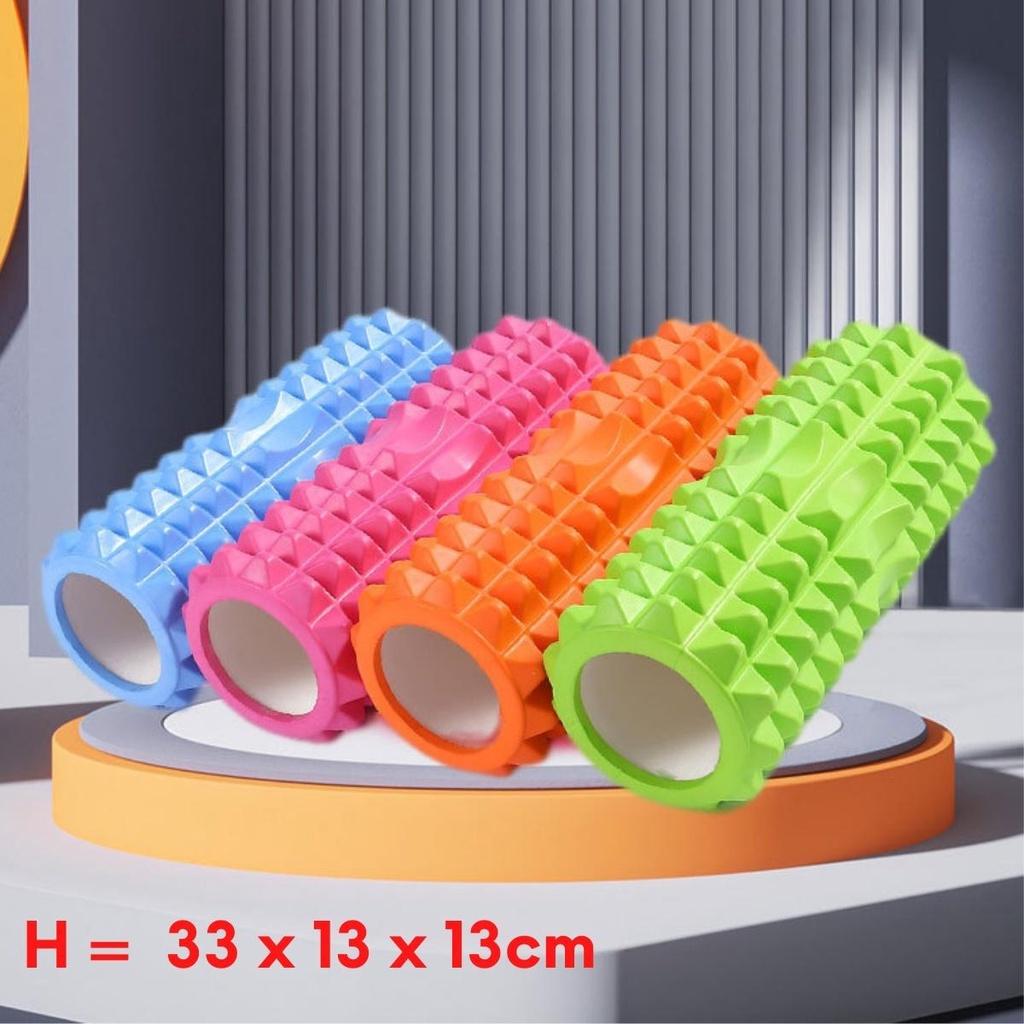 Con lăn Foam Roller massage có gai 33cm giãn cơ tập Gym, Yoga, thể hình miDoctor