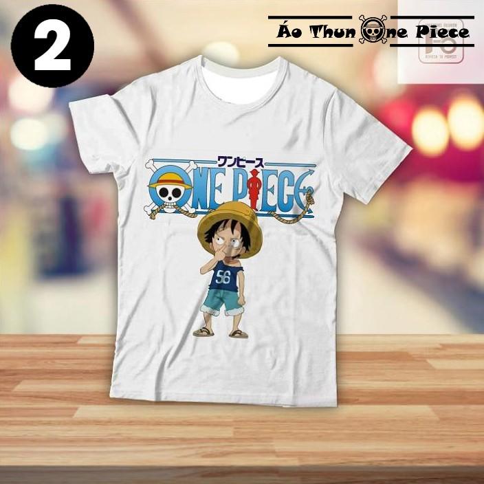 ️️Áo Thun In Hình Monkey D. Luffy One Piece Chibi Dễ Thương Giá Rẻ