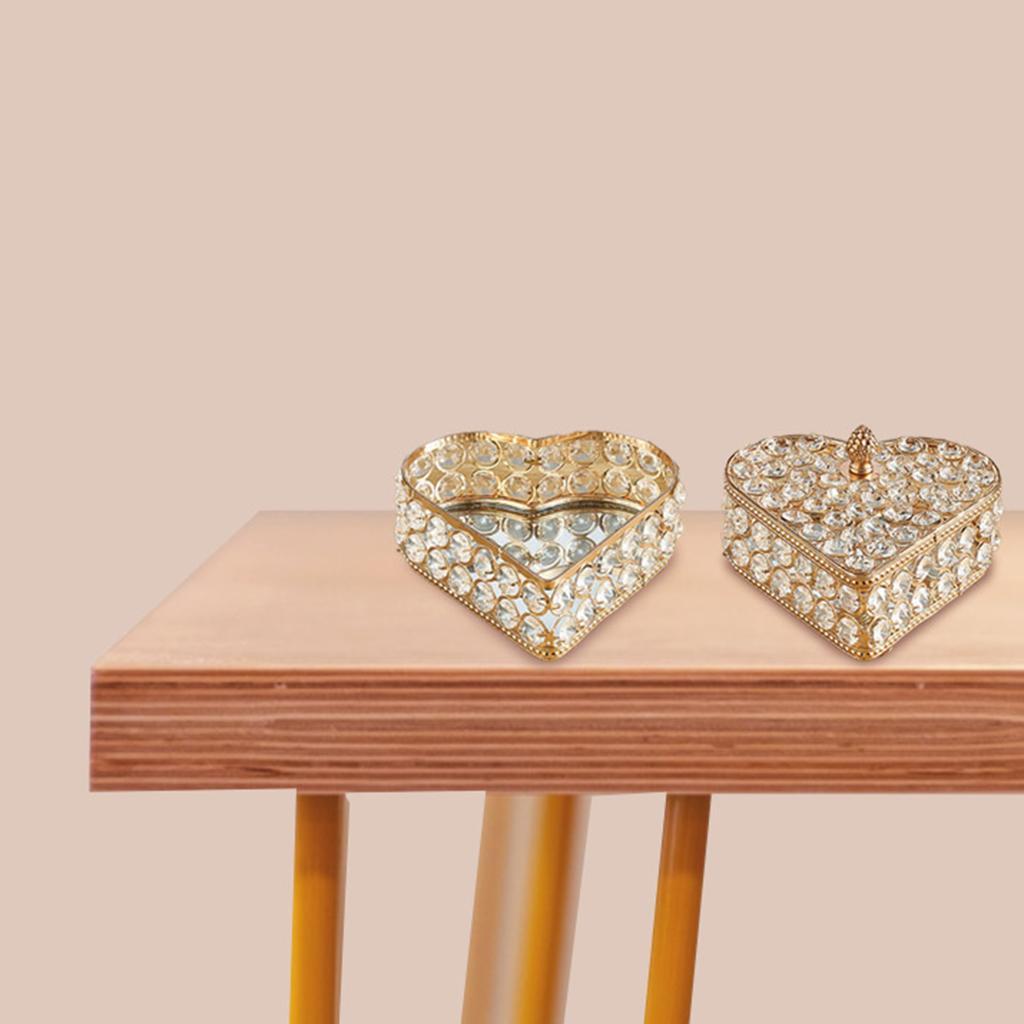 Retro Style Crystal Jewelry Box Jewelry Storage Holder for Cosmetic Gift Birthday Gift