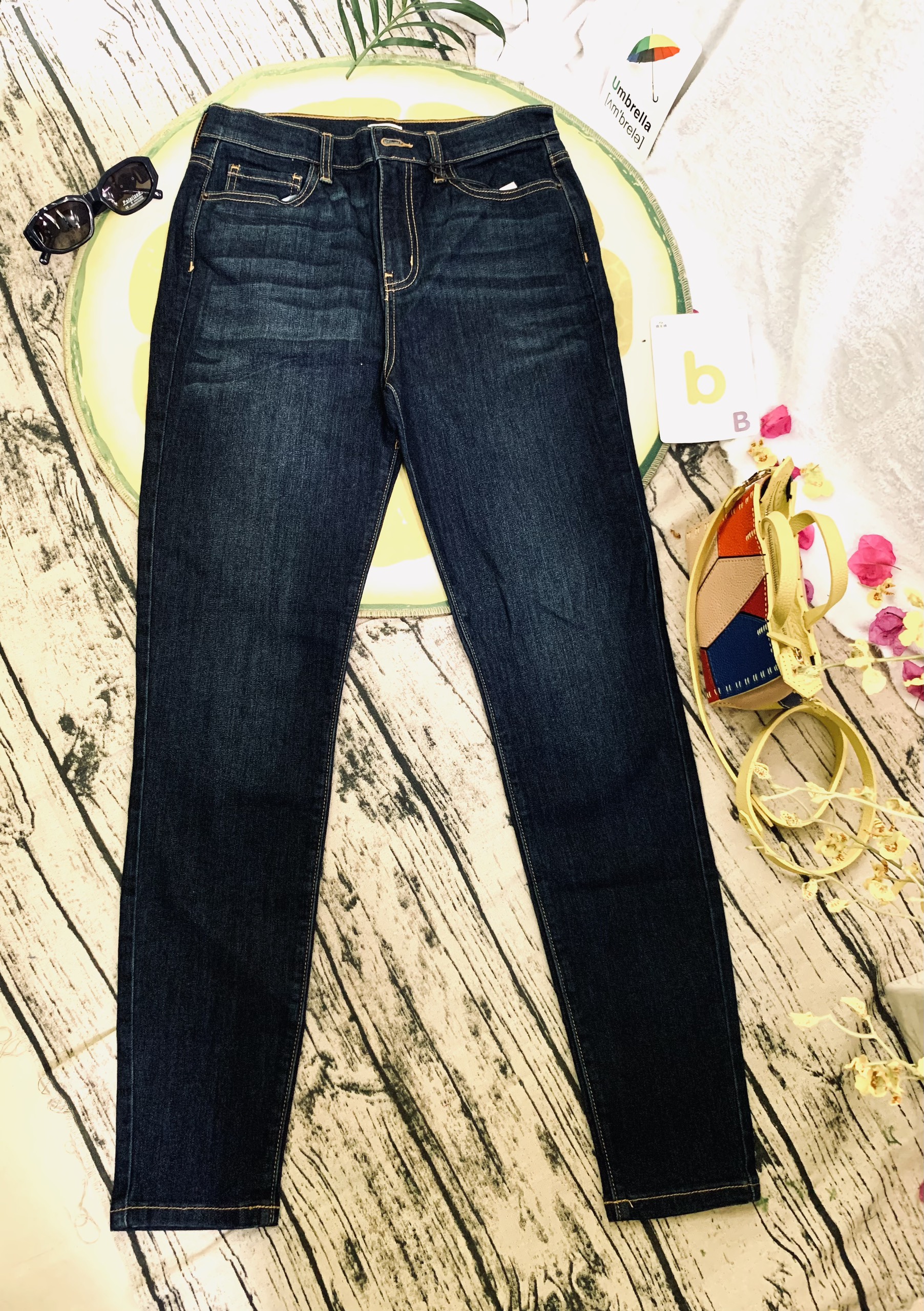 Quần jeans denim bigsize chần chỉ nổi