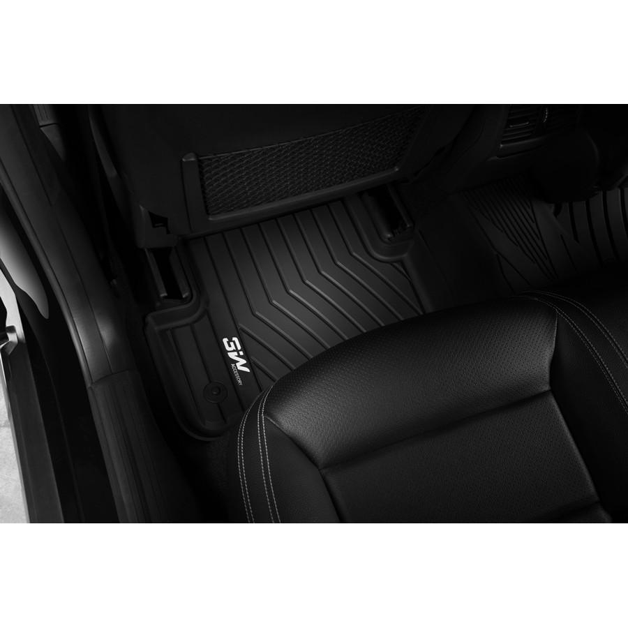 Thảm lót sàn Mercedes GLB 2020- Nhãn hiệu Macsim 3W chất liệu nhựa TPE đúc khuôn cao cấp - màu đen