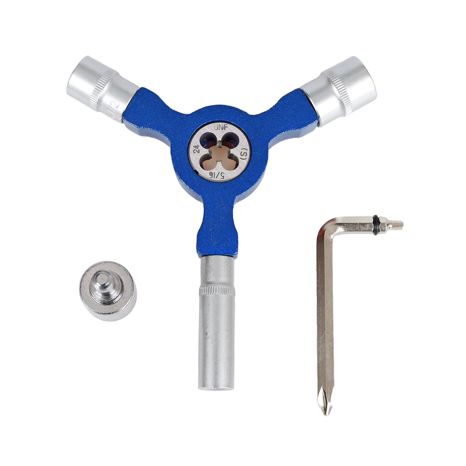 Skateboard Tools Skate Y Tool Multi Skate Wheels Roller Repair Wrench Blue
