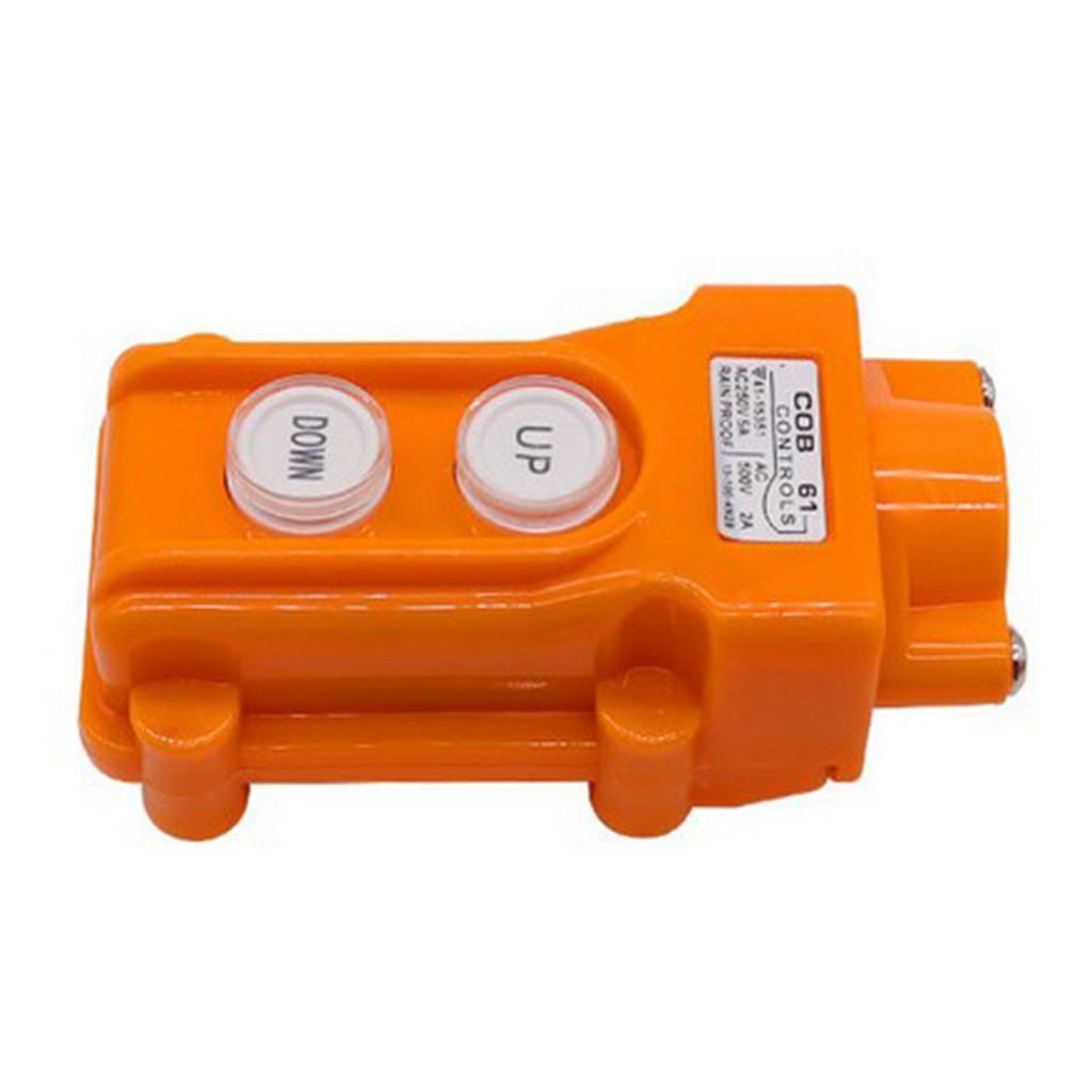 5x COB61 Hoist Push Button Switch Crane Pendant Control 200/500V Orange