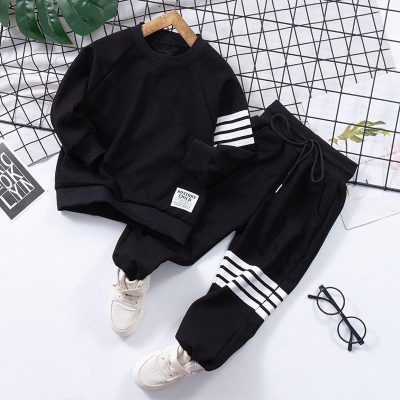 Bộ thu đông bé trai kẻ ba vạch, bé gái sumo kids set đồ bộ dài tay cho bé cotton tổ ong mềm mịn cho bé từ 7-28kg