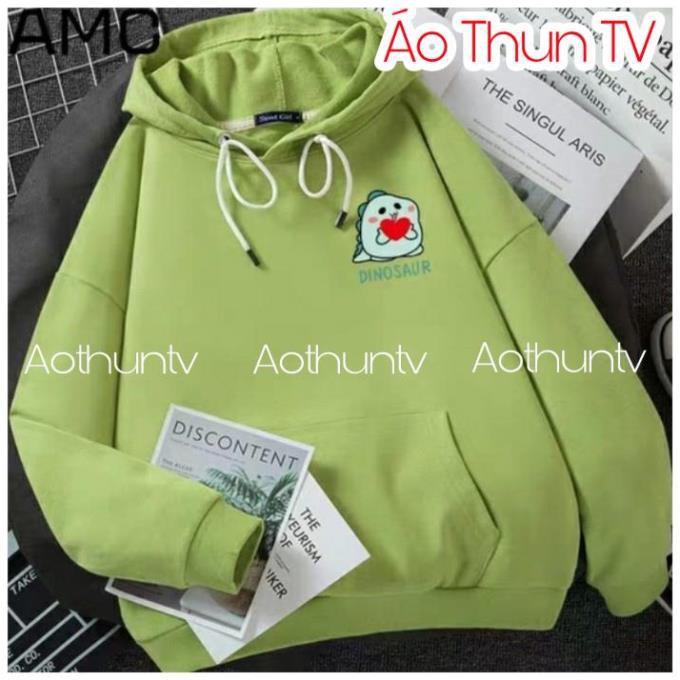 Áo hoodie khủng long trái tim chất nỉ bông dày siêu ấm, phù hợp đi chơi, mặc ở nhà. giá rẻ