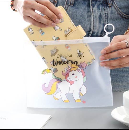 Combo 3 Túi Đựng Bút viết Zip Unicorn