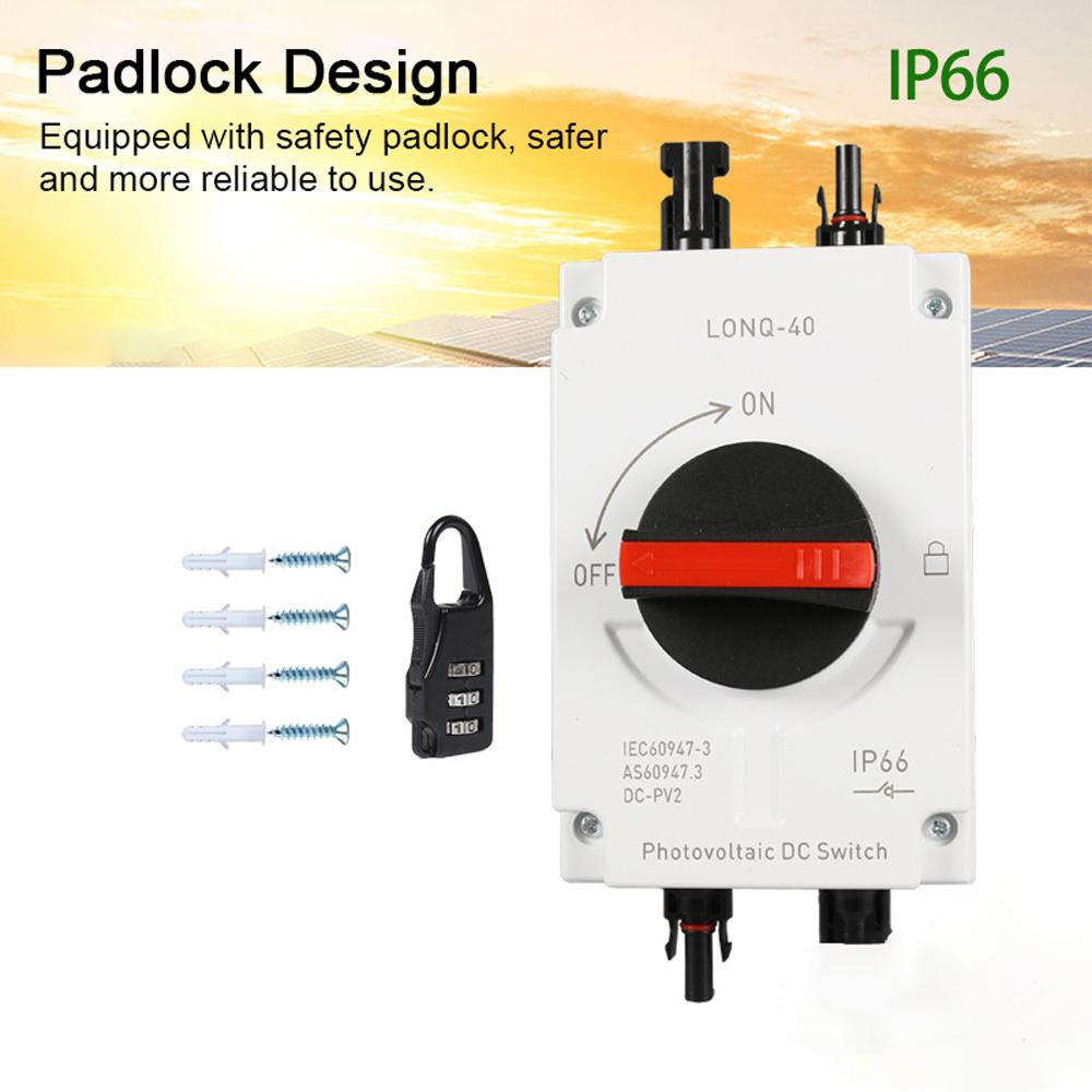 32A 4P PV Direct Current Disconnect Switch Outdoor Dustproof and Waterproof Transfer Switch IP66 Photovoltaic Direct Current Switch