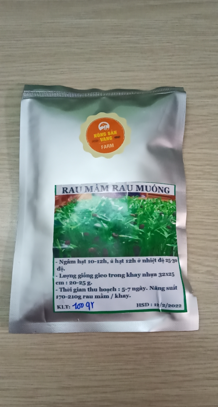 Hạt giống Rau Mầm Rau Muống ( Gói 100 Gram ) - Nông Sản Vàng