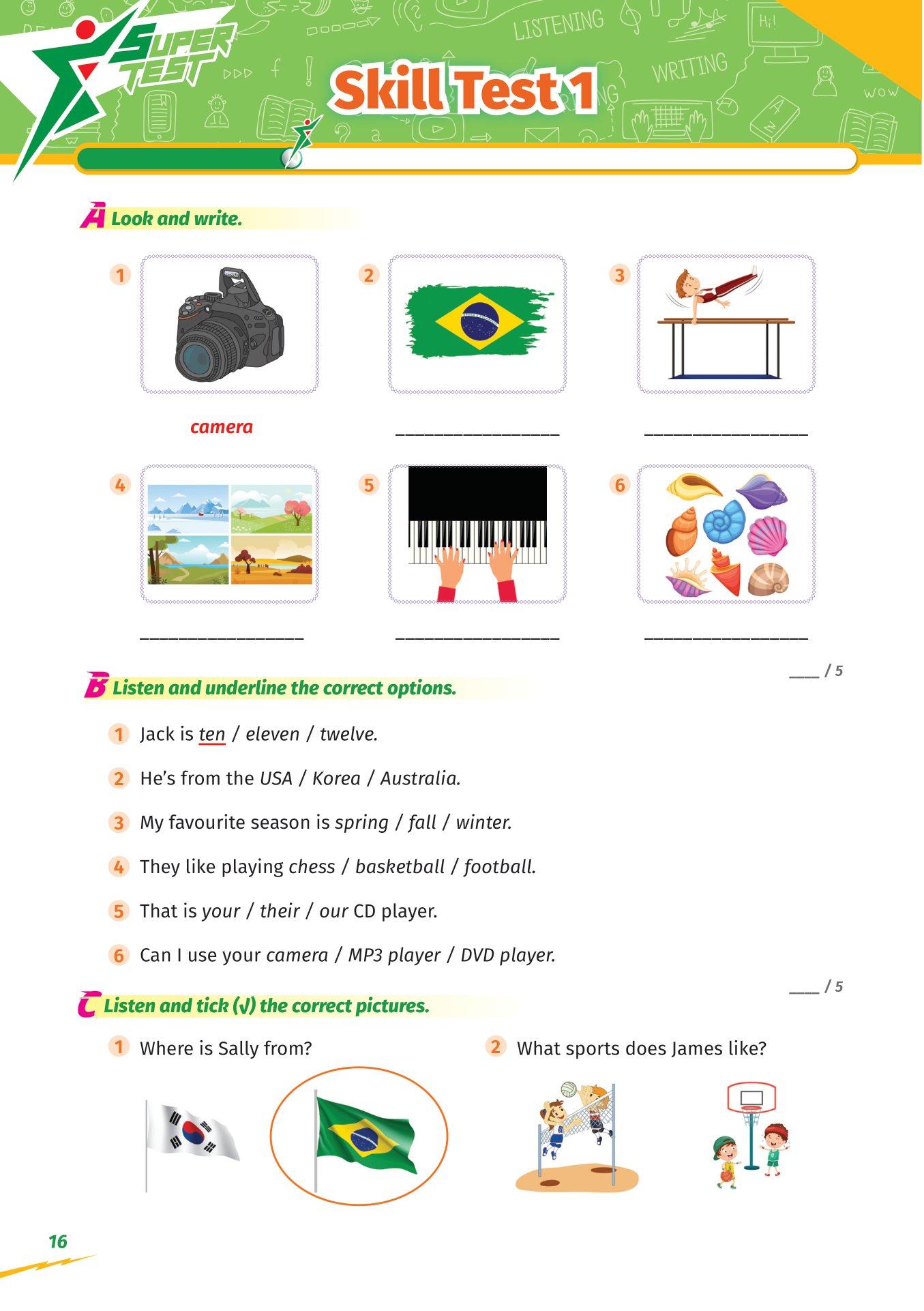 Super Test - Đề Kiểm Tra Nhanh Tiếng Anh Cho Học Sinh Lớp 4