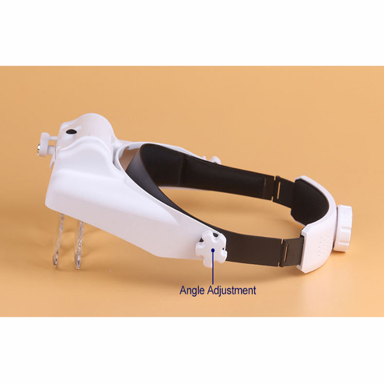 Kính Lúp Đeo Đầu Có Đèn Phóng Đại Sữa Chữa Điện Tử, Kính Lúp Phiên Bản V6 Tiện Lợi 3 Thấu Kính Phóng Đại