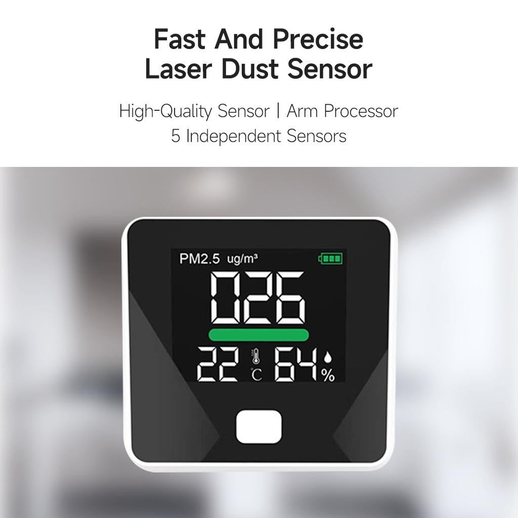 Máy Đo Nhiệt Độ Và Độ Ẩm PM2.5 Có Cảm Biến Bằng Tia Laser-Hàng chính hãng