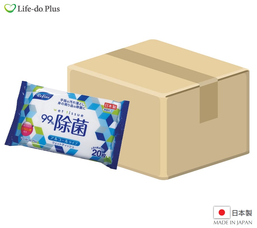 Khăn ướt khử trùng, không mùi Life-do.Plus (Loại có cồn) - Hàng nội địa Nhật Bản (#Made in Japan)