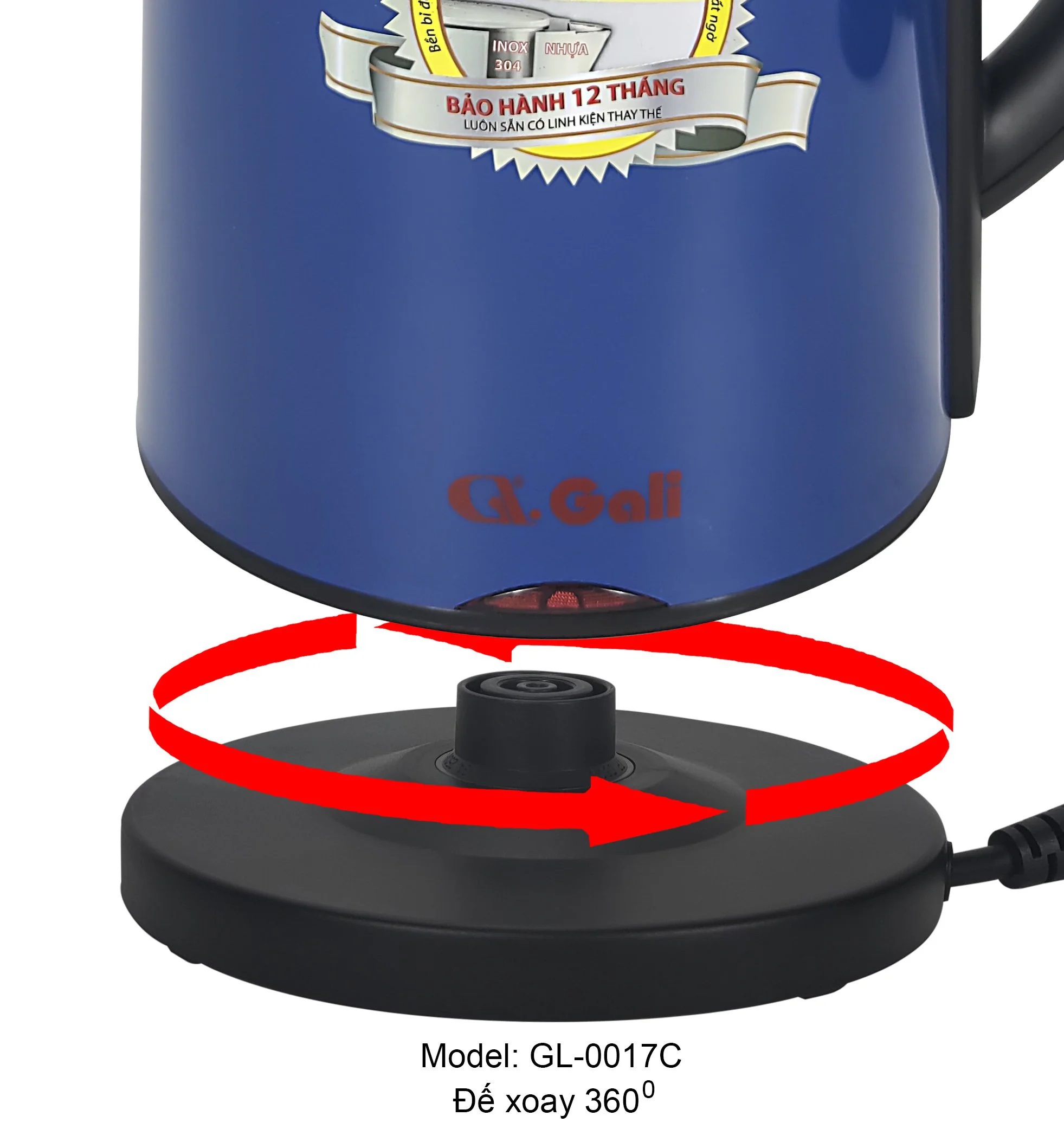 Ấm đun siêu tốc 1.7 lít Gali GL-0017C - Hàng chính hãng