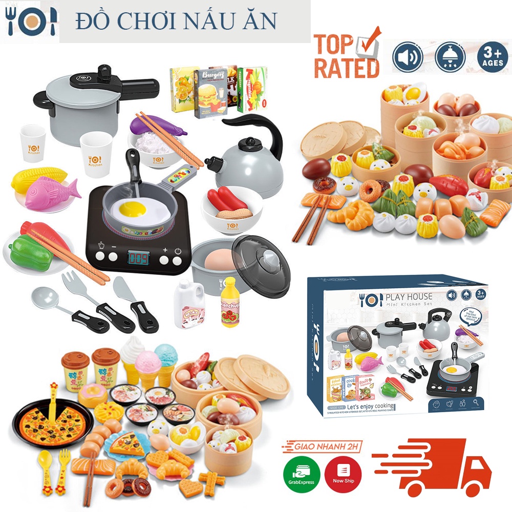 Bộ đồ chơi nhà bếp nấu ăn 36 món như thật nhựa ABS có dùng pin Đồ chơi giáo dục phát triển kĩ năng cho trẻ
