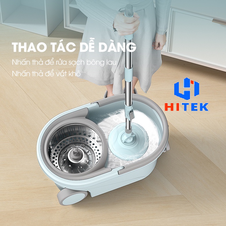 Bộ cây lau nhà thông minh xoay 360 độ SAMONO SCM012 All in One - Hàng chính hãng