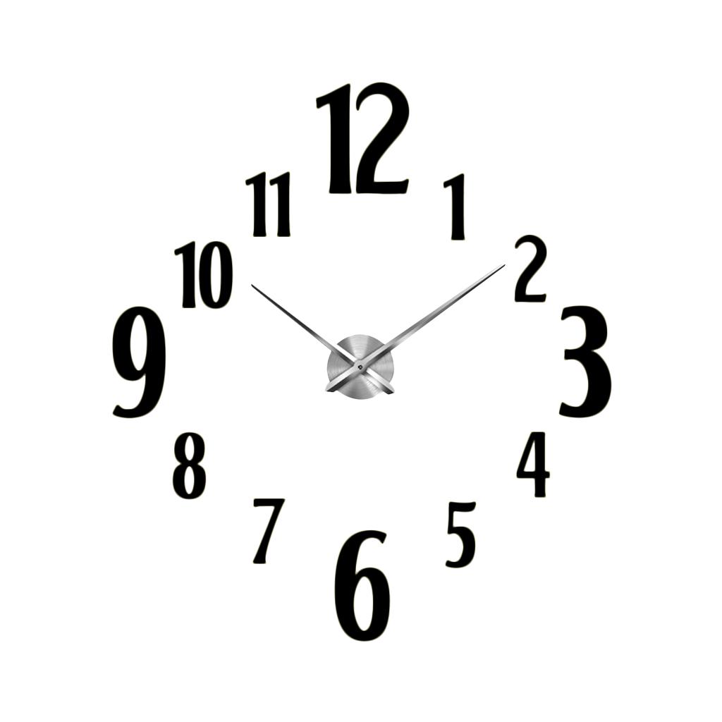 Acrylic Mirror Surface Wall Clock Sticker for Home Office DIY Decor-Golden