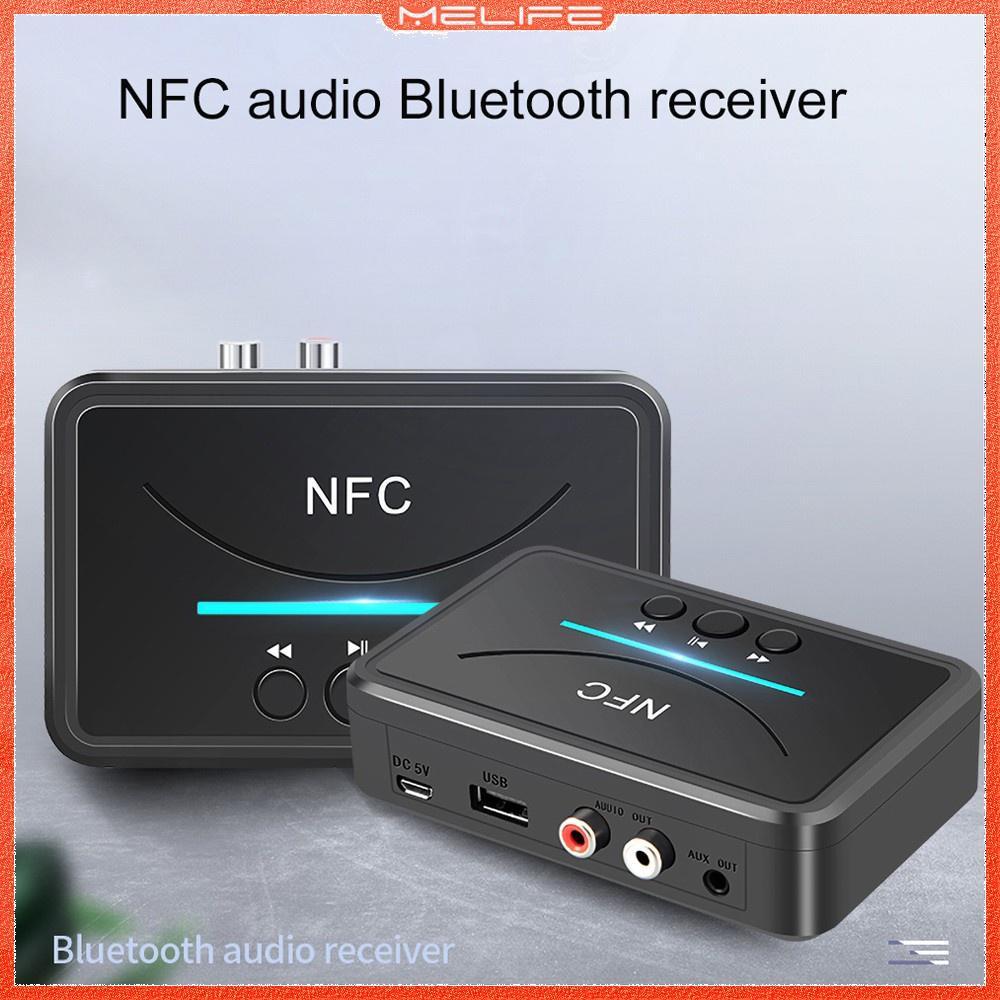 Thiết Bị Nhận Tín Hiệu Bluetooth 5.0 Aux Rca Hifi Nfc Cao Cấp Kèm Dây Cắm 3.5mm