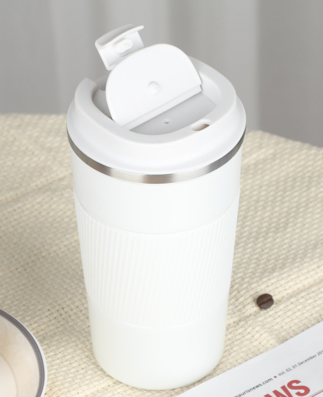 Cốc Giữ Nhiệt Inox 304 Dung Tích Lớn 510ml Tay Cầm Silicon