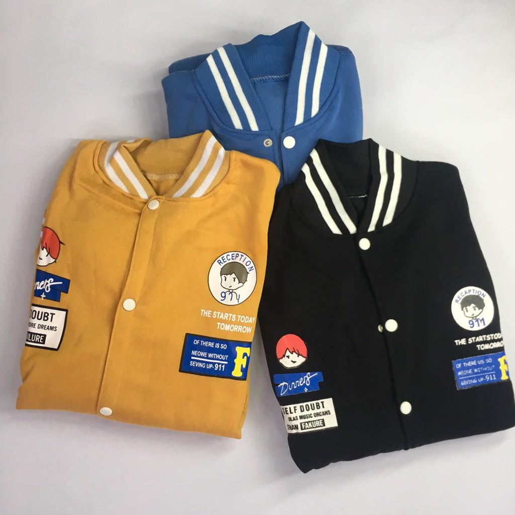 Áo khoác bomber nỉ form rộng Unisex, Áo bomber nỉ Cardigan trần bông trẻ trung